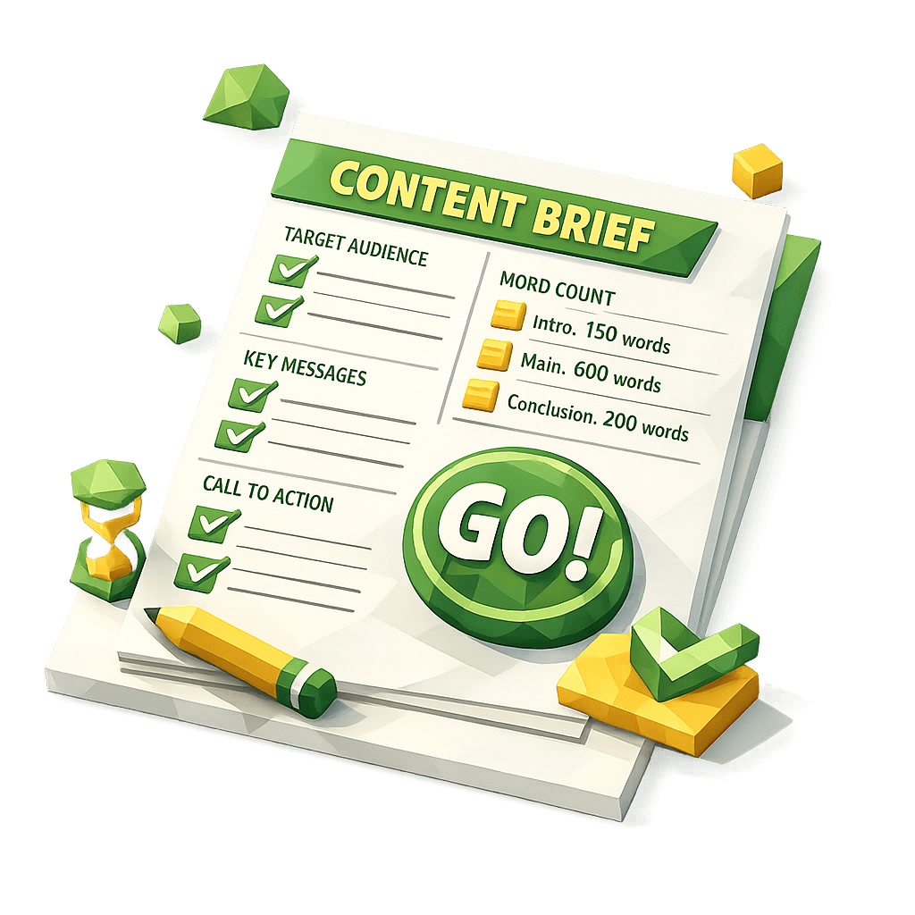 Structured content brief illustration